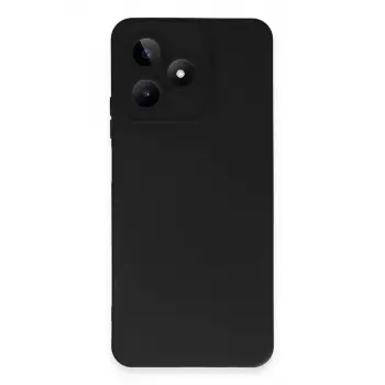 Newface Realme C53 Kılıf Nano içi Kadife Silikon - Siyah