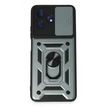 Newface Realme C53 Kılıf Pars Lens Yüzüklü Silikon - Yeşil