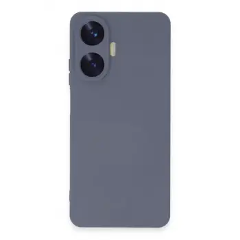 Newface Realme C55 Kılıf Nano içi Kadife Silikon - Gri