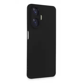 Newface Realme C55 Kılıf Nano içi Kadife Silikon - Siyah