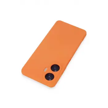 Newface Realme C55 Kılıf Nano içi Kadife Silikon - Turuncu