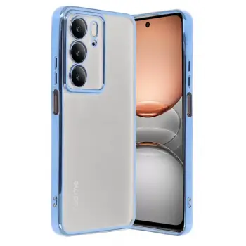 Newface Realme C75 4G Kılıf Razer Lensli Silikon - Açık Mavi