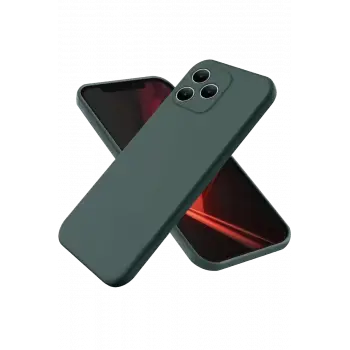 Newface Realme Note 50 4G Kılıf First Silikon - Koyu Yeşil