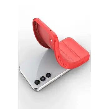 Newface Samsung A56 Kılıf Optimum Silikon - Kırmızı