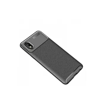Newface Samsung Galaxy A01 Core Kılıf Auto Focus Karbon Kapak - Siyah