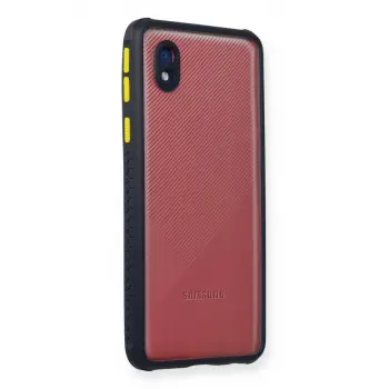 Newface Samsung Galaxy A01 Core Kılıf Miami Şeffaf Silikon - Lacivert