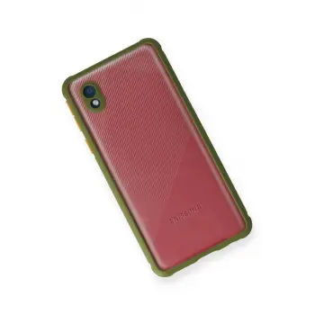 Newface Samsung Galaxy A01 Core Kılıf Miami Şeffaf Silikon - Yeşil