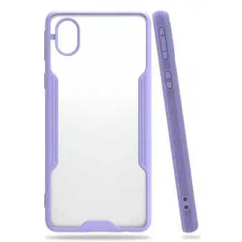 Newface Samsung Galaxy A01 Core Kılıf Platin Silikon - Lila
