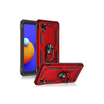 Newface Samsung Galaxy A01 Core Kılıf Sofya Yüzüklü Silikon Kapak - Gold