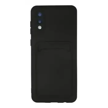 Newface Samsung Galaxy A02 Kılıf Kelvin Kartvizitli Silikon - Siyah