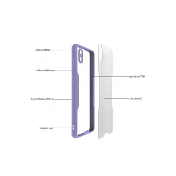 Newface Samsung Galaxy A02 Kılıf Platin Silikon - Mavi