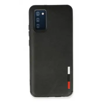 Newface Samsung Galaxy A02S Kılıf Loop Deri Silikon - Siyah