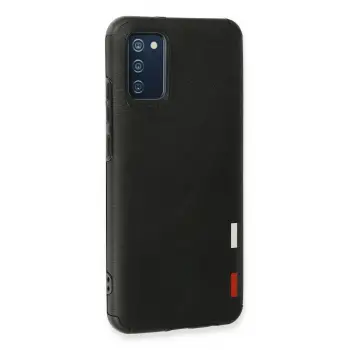 Newface Samsung Galaxy A02S Kılıf Loop Deri Silikon - Siyah