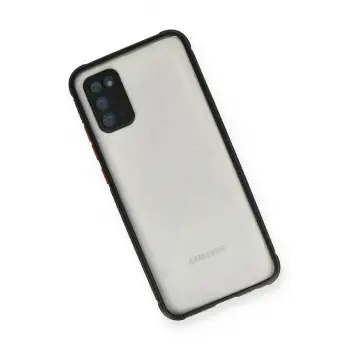 Newface Samsung Galaxy A02S Kılıf Miami Şeffaf Silikon - Siyah
