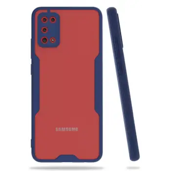 Newface Samsung Galaxy A02S Kılıf Platin Silikon - Lacivert