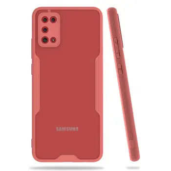 Newface Samsung Galaxy A02S Kılıf Platin Silikon - Pembe