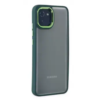 Newface Samsung Galaxy A03 Kılıf Dora Kapak - Haki Yeşil