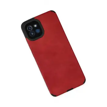 Newface Samsung Galaxy A03 Kılıf Loop Deri Silikon - Kırmızı