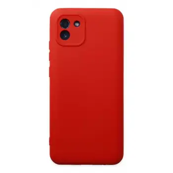 Newface Samsung Galaxy A03 Kılıf Nano içi Kadife Silikon - Kırmızı