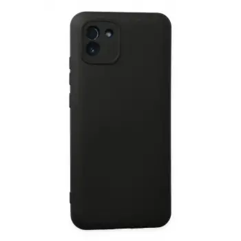 Newface Samsung Galaxy A03 Kılıf Nano içi Kadife Silikon - Siyah