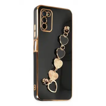 Newface Samsung Galaxy A03S Kılıf Esila Silikon - Siyah