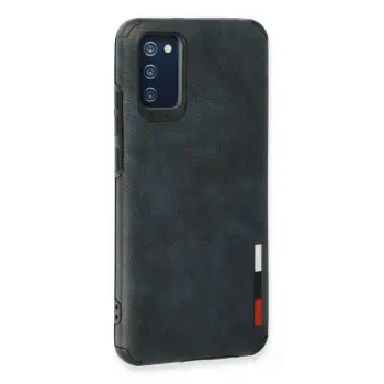 Newface Samsung Galaxy A03S Kılıf Loop Deri Silikon - Lacivert