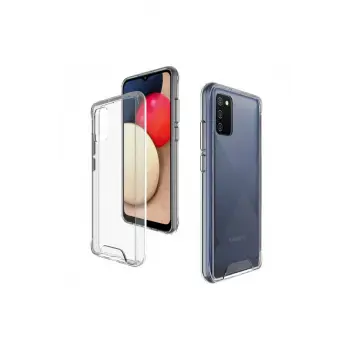 Newface Samsung Galaxy A03S Kılıf Lüx Şeffaf Silikon