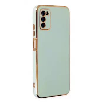 Newface Samsung Galaxy A03S Kılıf Volet Silikon - Açık Yeşil