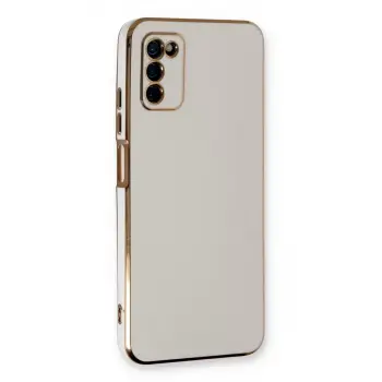 Newface Samsung Galaxy A03S Kılıf Volet Silikon - Beyaz