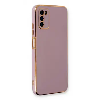 Newface Samsung Galaxy A03S Kılıf Volet Silikon - Mor