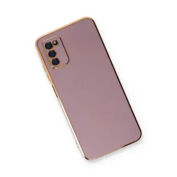 Newface Samsung Galaxy A03S Kılıf Volet Silikon - Mor