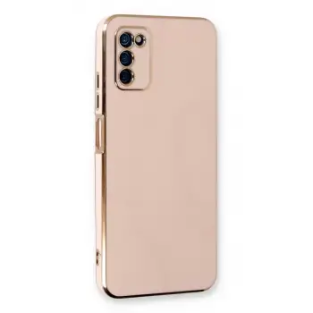 Newface Samsung Galaxy A03S Kılıf Volet Silikon - Pembe