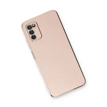 Newface Samsung Galaxy A03S Kılıf Volet Silikon - Pembe