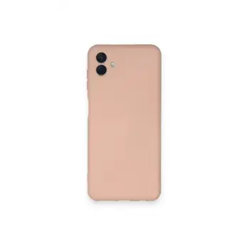 Newface Samsung Galaxy A04 Kılıf Nano içi Kadife Silikon - Pudra