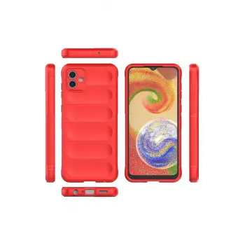 Newface Samsung Galaxy A04 Kılıf Optimum Silikon - Kırmızı