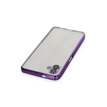 Newface Samsung Galaxy A04 Kılıf Razer Lensli Silikon - Mor