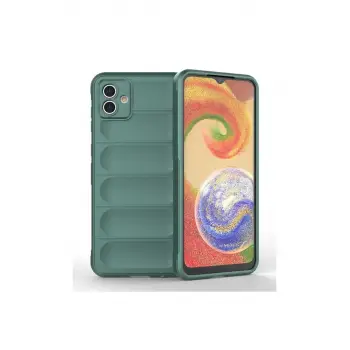Newface Samsung Galaxy A04E Kılıf Optimum Silikon - Koyu Yeşil
