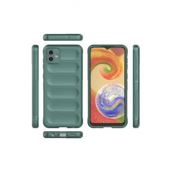 Newface Samsung Galaxy A04E Kılıf Optimum Silikon - Koyu Yeşil