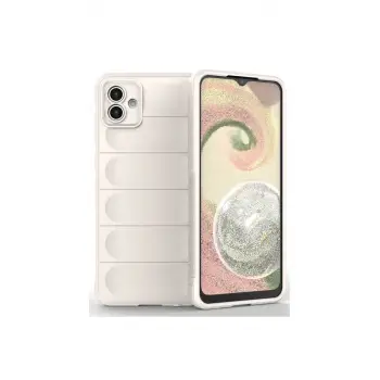 Newface Samsung Galaxy A04E Kılıf Optimum Silikon - Krem