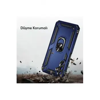 Newface Samsung Galaxy A04S Kılıf Sofya Yüzüklü Silikon Kapak - Siyah