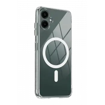 Newface Samsung Galaxy A06 Combo Sert Şeffaf Magsafe Kapak - Şeffaf