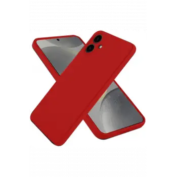 Newface Samsung Galaxy A06 Kılıf First Silikon - Kırmızı