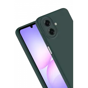 Newface Samsung Galaxy A07 4G Nano içi Kadife Silikon - K.Yeşil