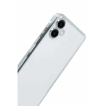 Newface Samsung Galaxy A07 4G Razer Lensli Silikon - Gümüş