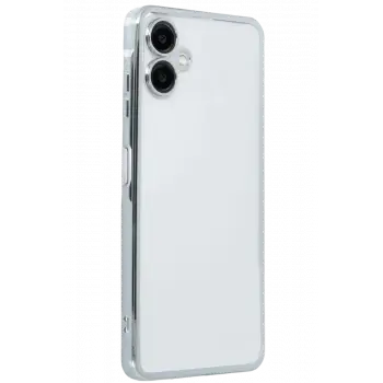 Newface Samsung Galaxy A07 4G Razer Lensli Silikon - Gümüş