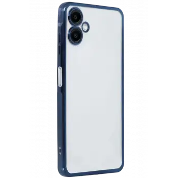 Newface Samsung Galaxy A07 4G Razer Lensli Silikon - Lacivert
