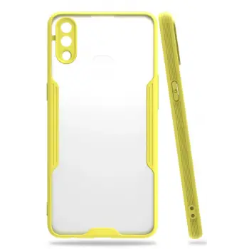 Newface Samsung Galaxy A10S Kılıf Platin Silikon - Sarı
