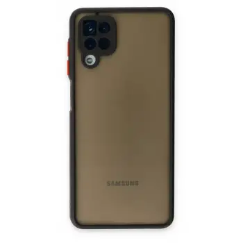Newface Samsung Galaxy A12 Kılıf Montreal Silikon Kapak - Siyah