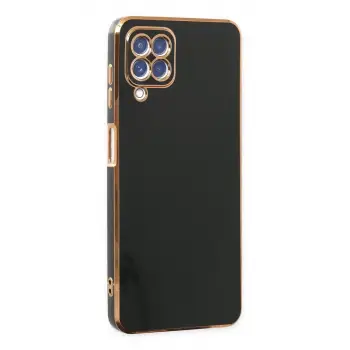 Newface Samsung Galaxy A12 Kılıf Volet Silikon - Siyah