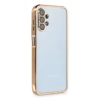 Newface Samsung Galaxy A13 4G Kılıf Razer Lensli Silikon - Gold